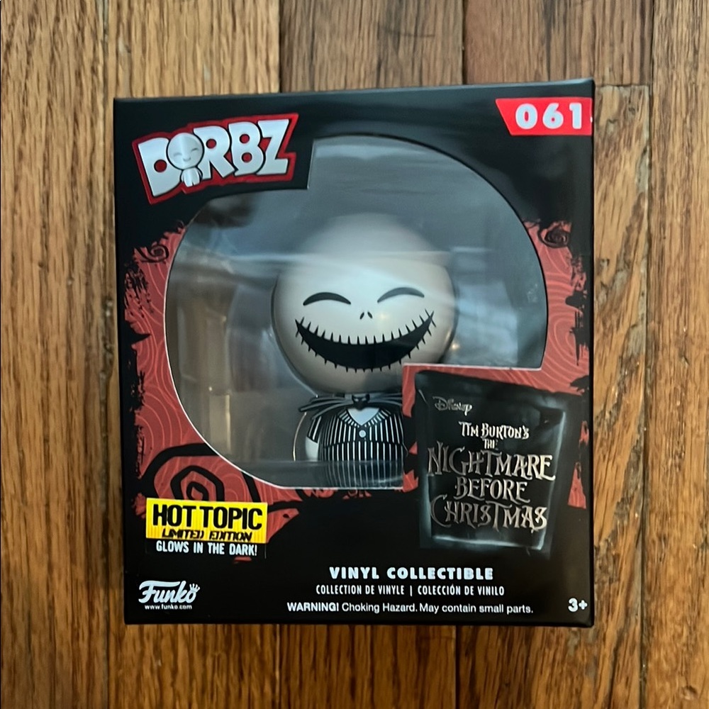 Funko Dorbz Glow In The Dark Black and White Jack Skellington Figure
